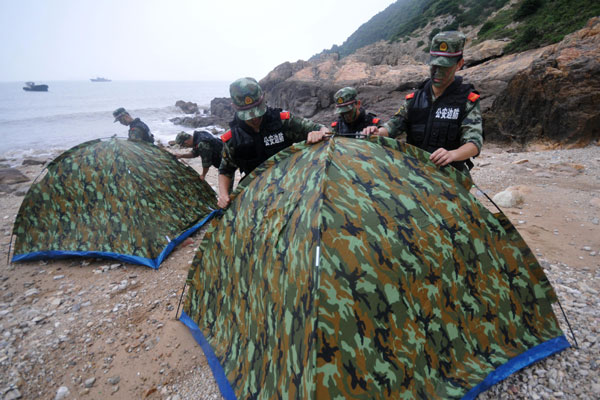 Island training for border soldiers