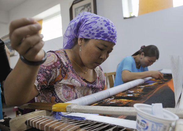 Unique Xinjiang embroidery