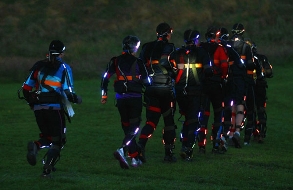Runners taking part in NVA's Speed of Light walk
