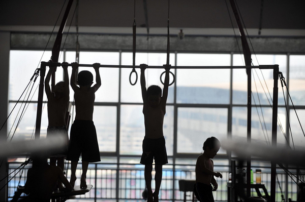 Child gymnasts train to fulfill dreams