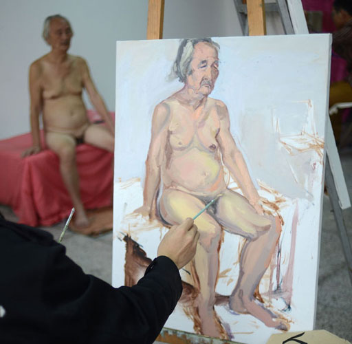 Secret nude model at 84