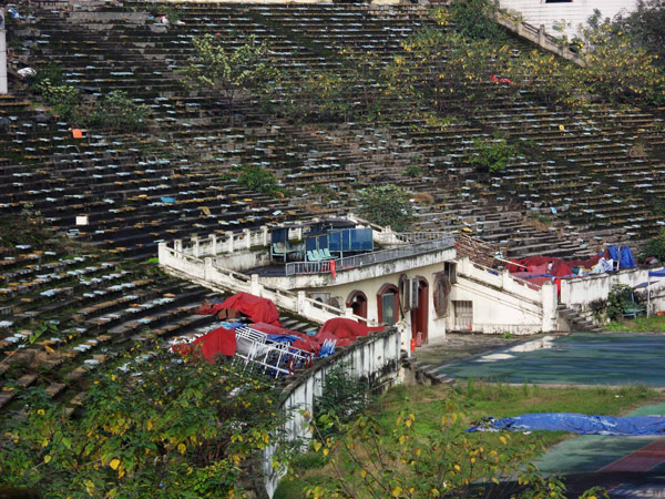 Historic stadium becomes vegetable plot