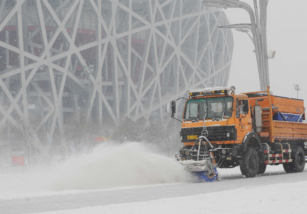 Beijing covered in snow