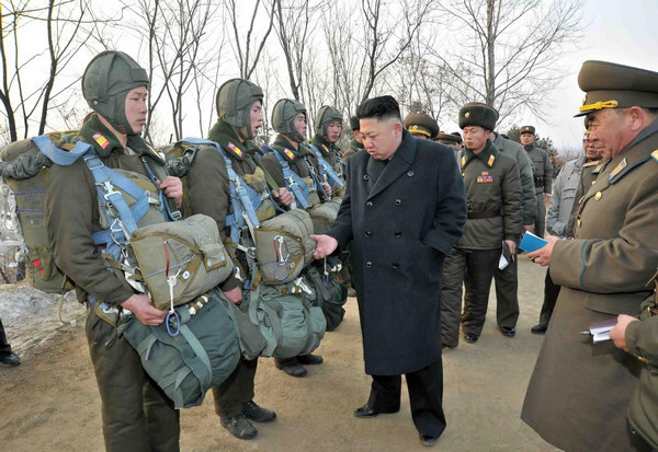 DPRK leader Kim inspects the Korean People's Army