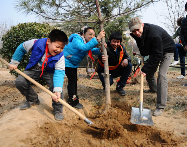 Planting trees across China