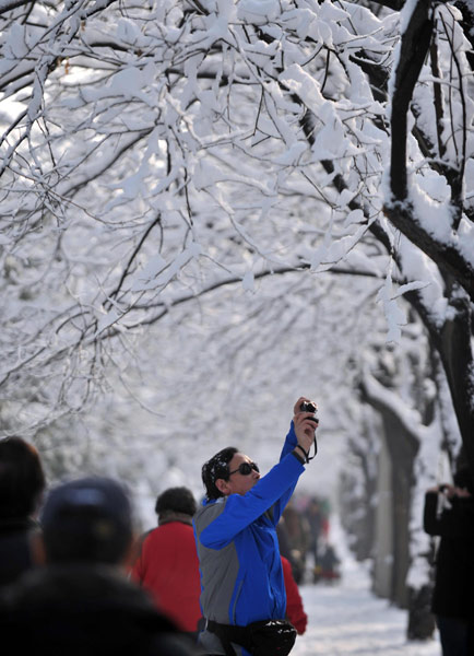 Beijing blanketed by spring snow