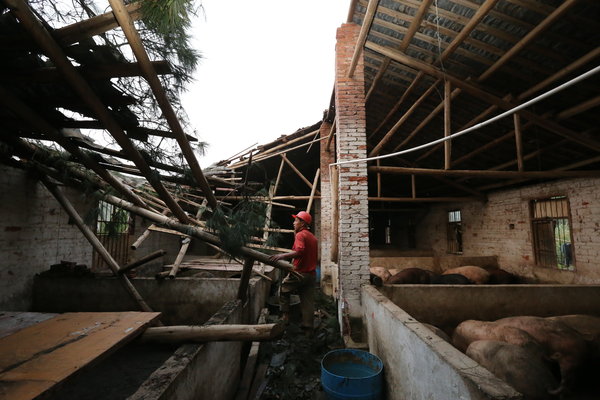 Tornado in S China damages 1,000 homes