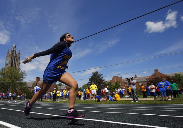 Track and field tournament for the blind