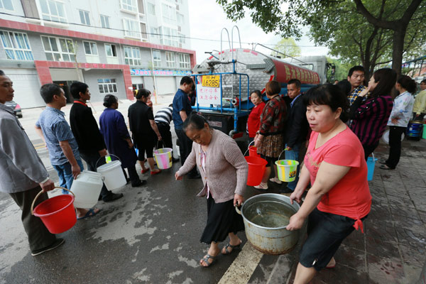 Flood discharge causes downstream water supply cut