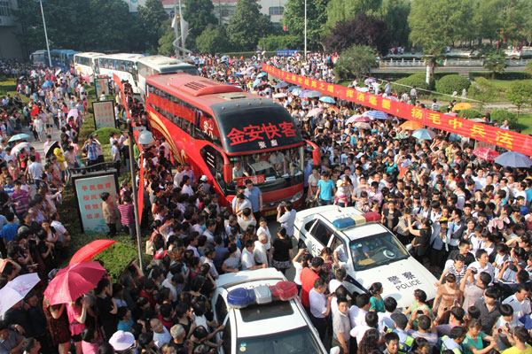 Farewell for college entrance examinees