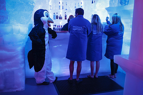 Cool down in an ice bar in NYC