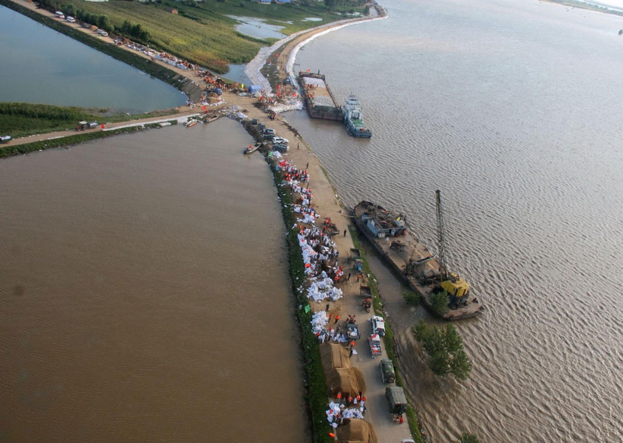 Relief efforts for flood area in NE China