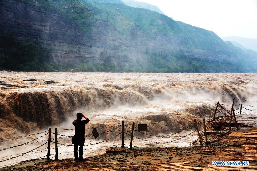 Scenery of Hukou waterfall of Yellow River