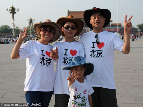 Tian'anmen posing