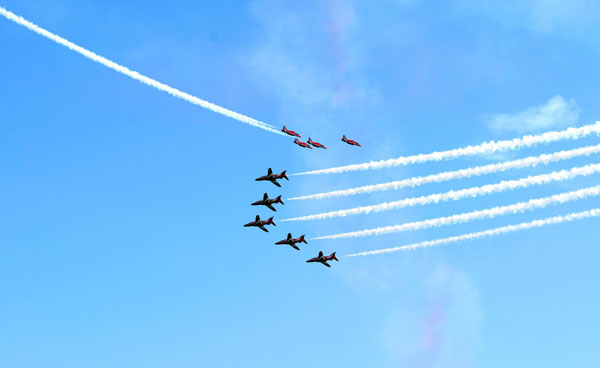 British Royal Air Force performs in Doha