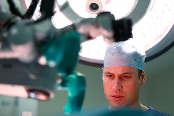 Prince William visits Royal Marsden hospital