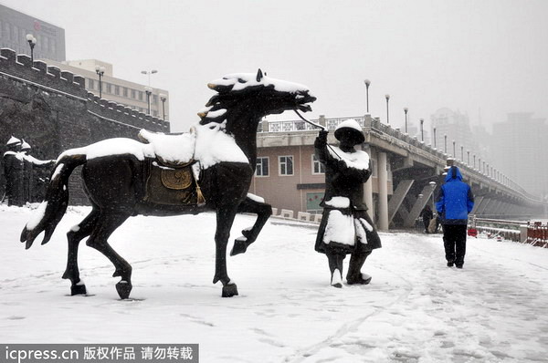 Blizzard batters traffic in NE China