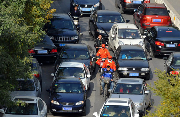 Epic shortage of parking in Beijing