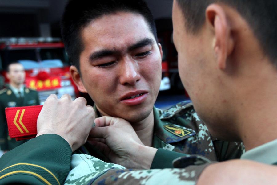 Tears show strength of military bonds