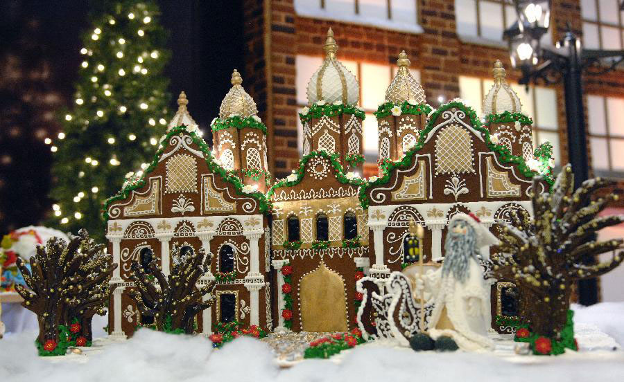 Gingerbread village displayed in Canada