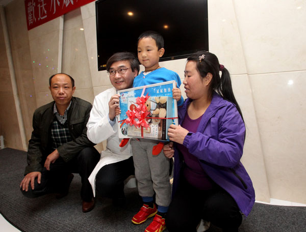 Blinded boy discharged from hospital