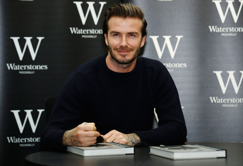 David Beckham attends book signing in London