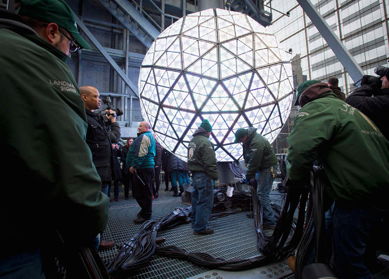 Times Square ball tested for celebrations