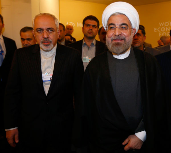 Iran's President and FM attend WEF 2014 in Davos