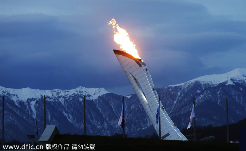 Sochi Olympic cauldron tested by fire crew