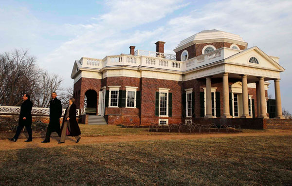 Obama, Hollande make pilgrimage to Jefferson's estate