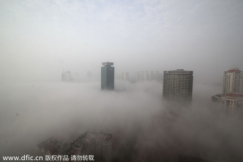 A sea of fog in Qingdao