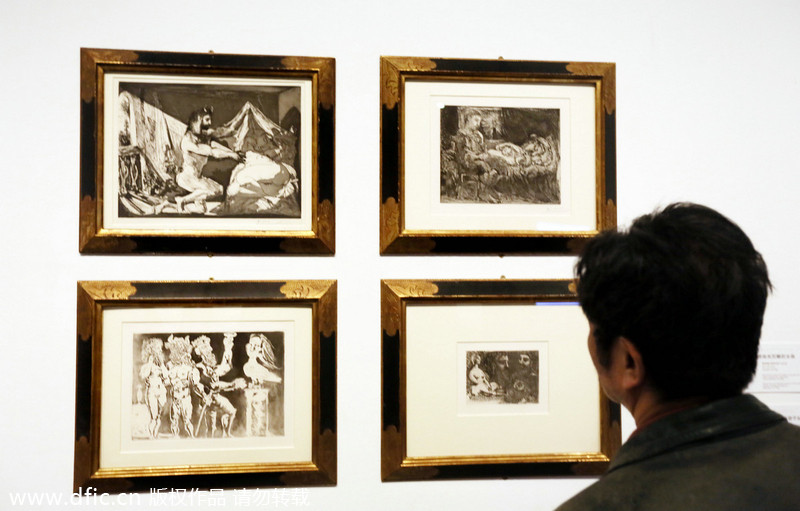Picasso engravings exhibited in Beiiing