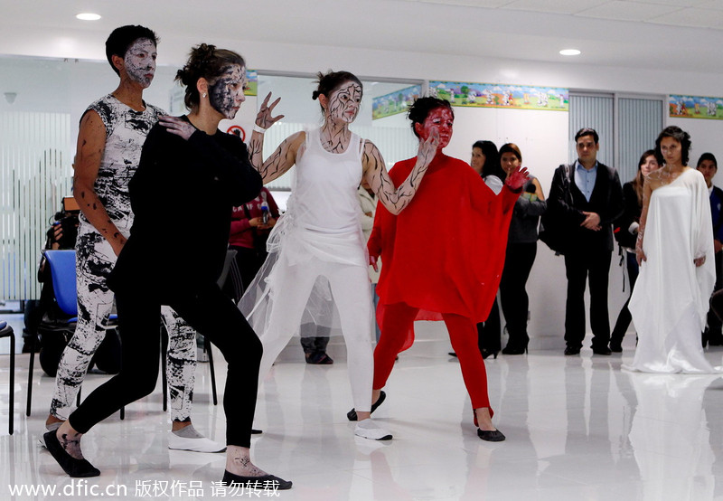 Miss world visits cancer children in Colombia