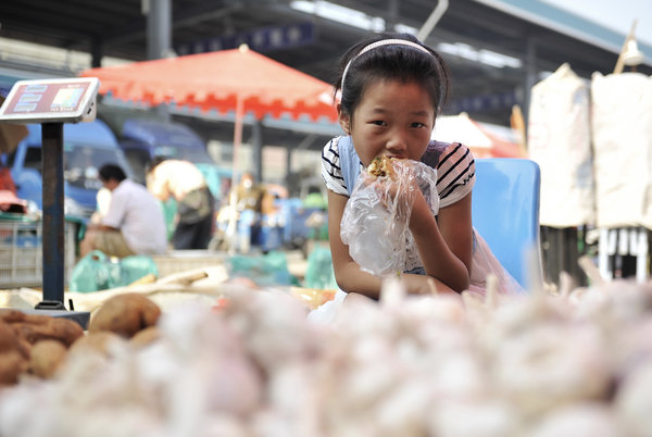 Summer holiday at farmers' market