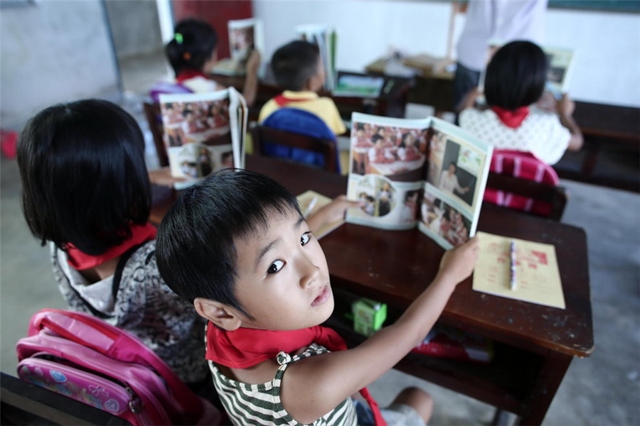 Children start new term on lonely islet