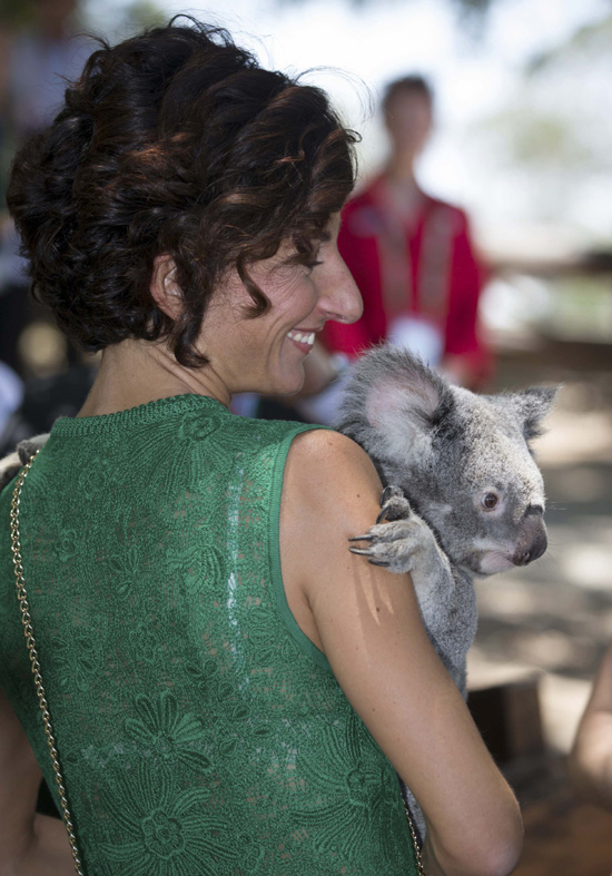 First ladies cuddle up to koalas