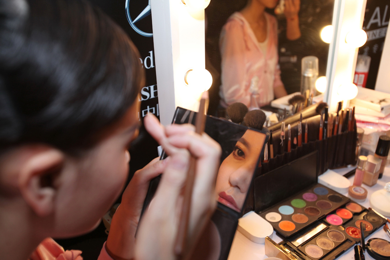 Backstage at China Fashion Week