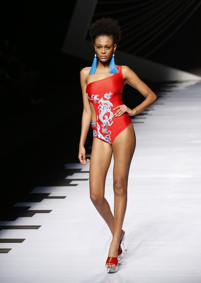 Swimming fashion trend show during China Fashion Week