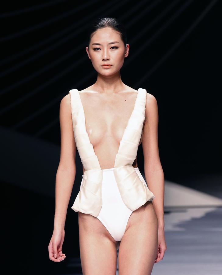 Swimming fashion trend show during China Fashion Week