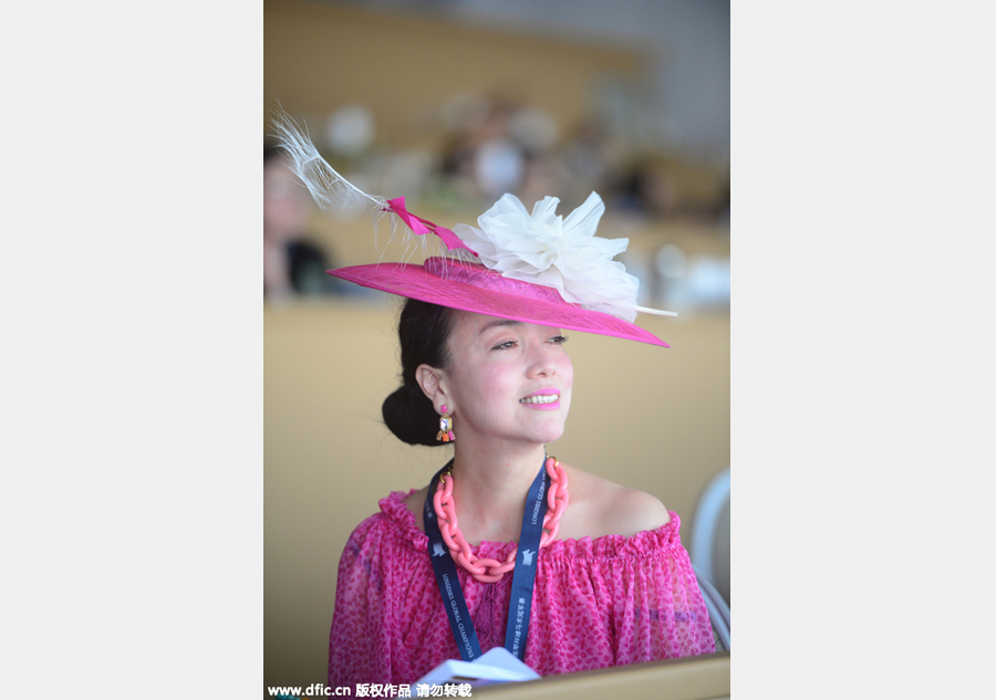 Fashionable hats at Shanghai Longines Champions Tour