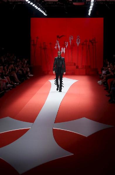 Models present creations at Sao Paulo Fashion Week