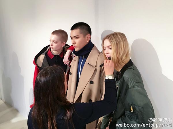 Actor Wu Yifan at fashion show in London