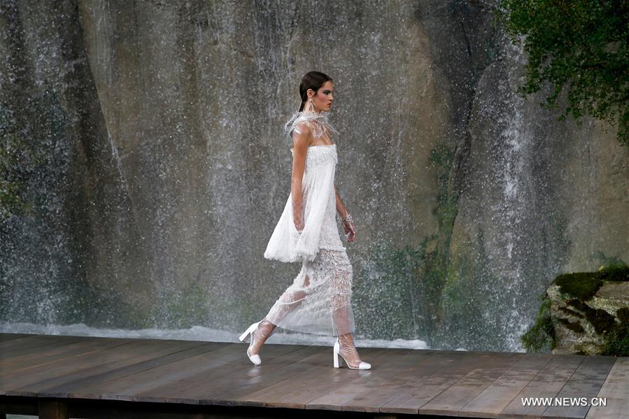 Creations of Chanel staged at Paris fashion week