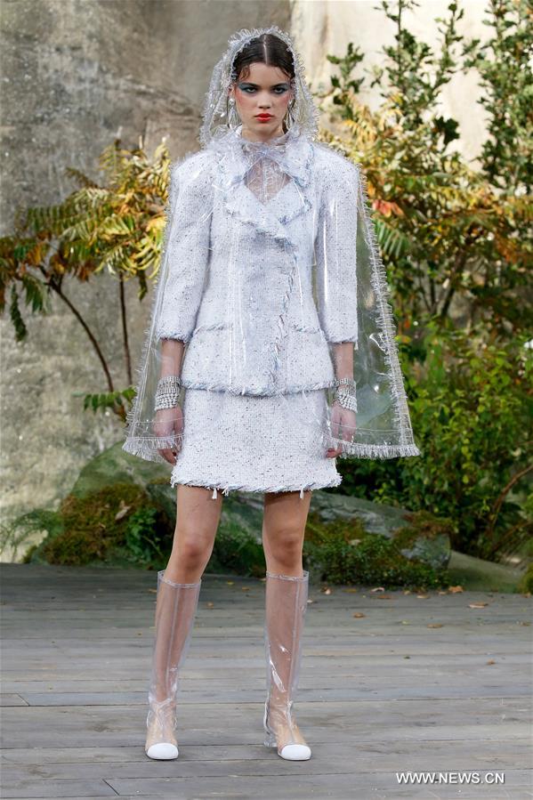 Creations of Chanel staged at Paris fashion week