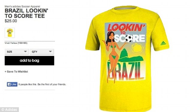 阿迪达斯T恤对巴西而言“太性感”