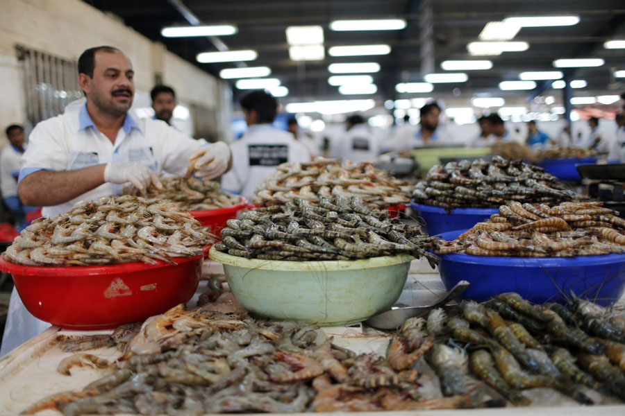 Fish market in Dubai