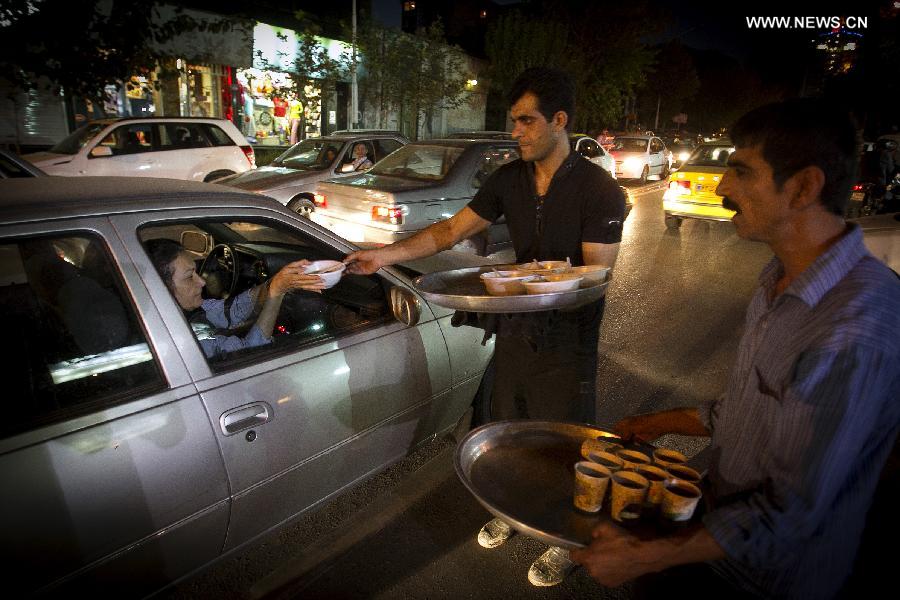 Muslims break their fast during month of Ramadan