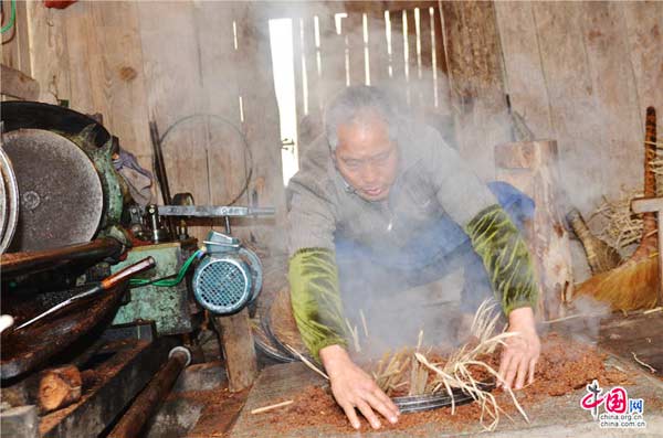 Traditional tea-seed oil mill in SE China