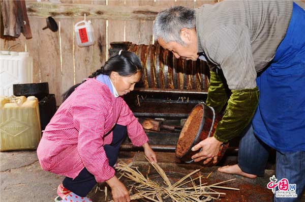 Traditional tea-seed oil mill in SE China