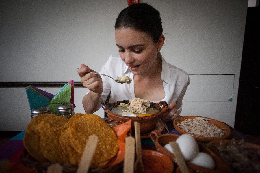 Traditional dish 'pozole' in Mexico